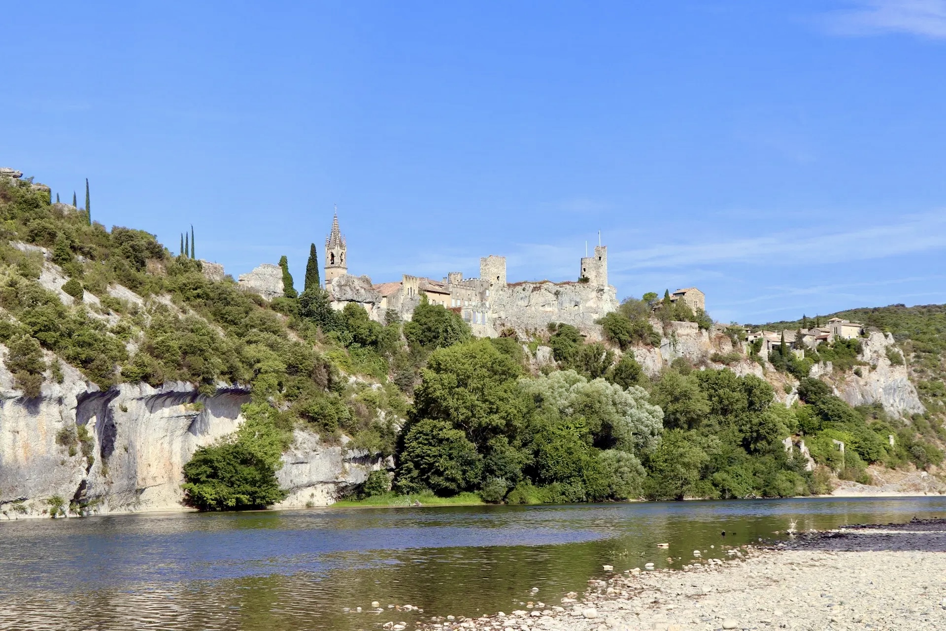Aiguèze perched above the Ardèche gorges