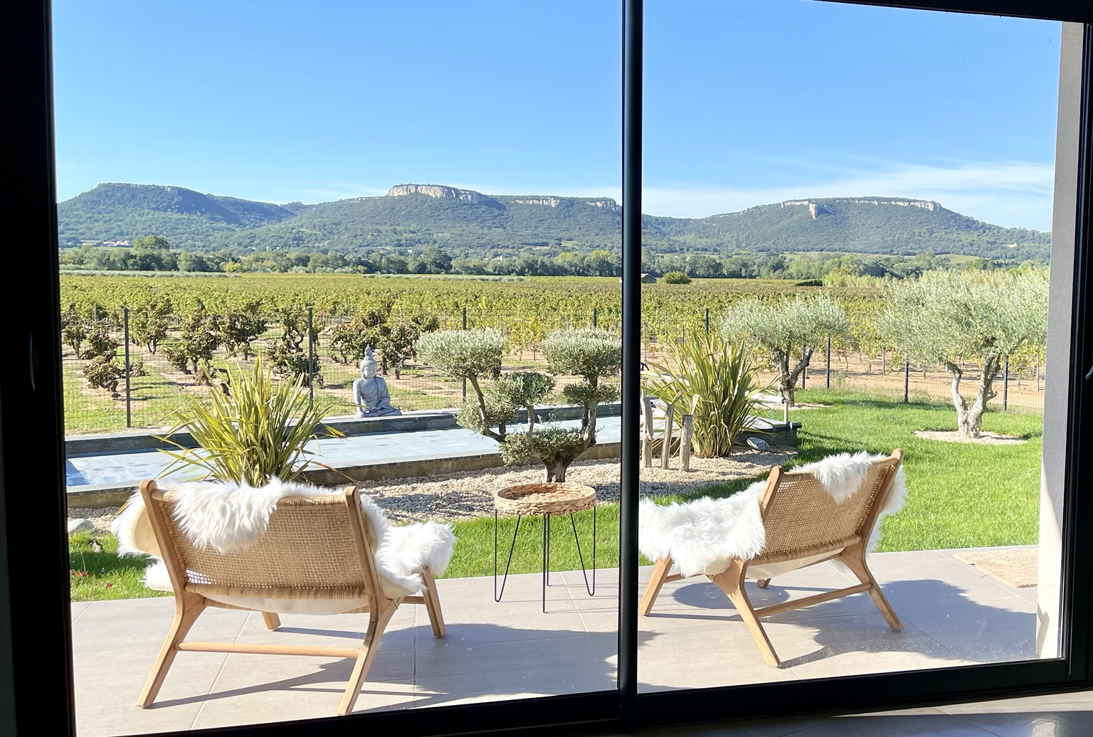 Panoramic view of Camp César from the house